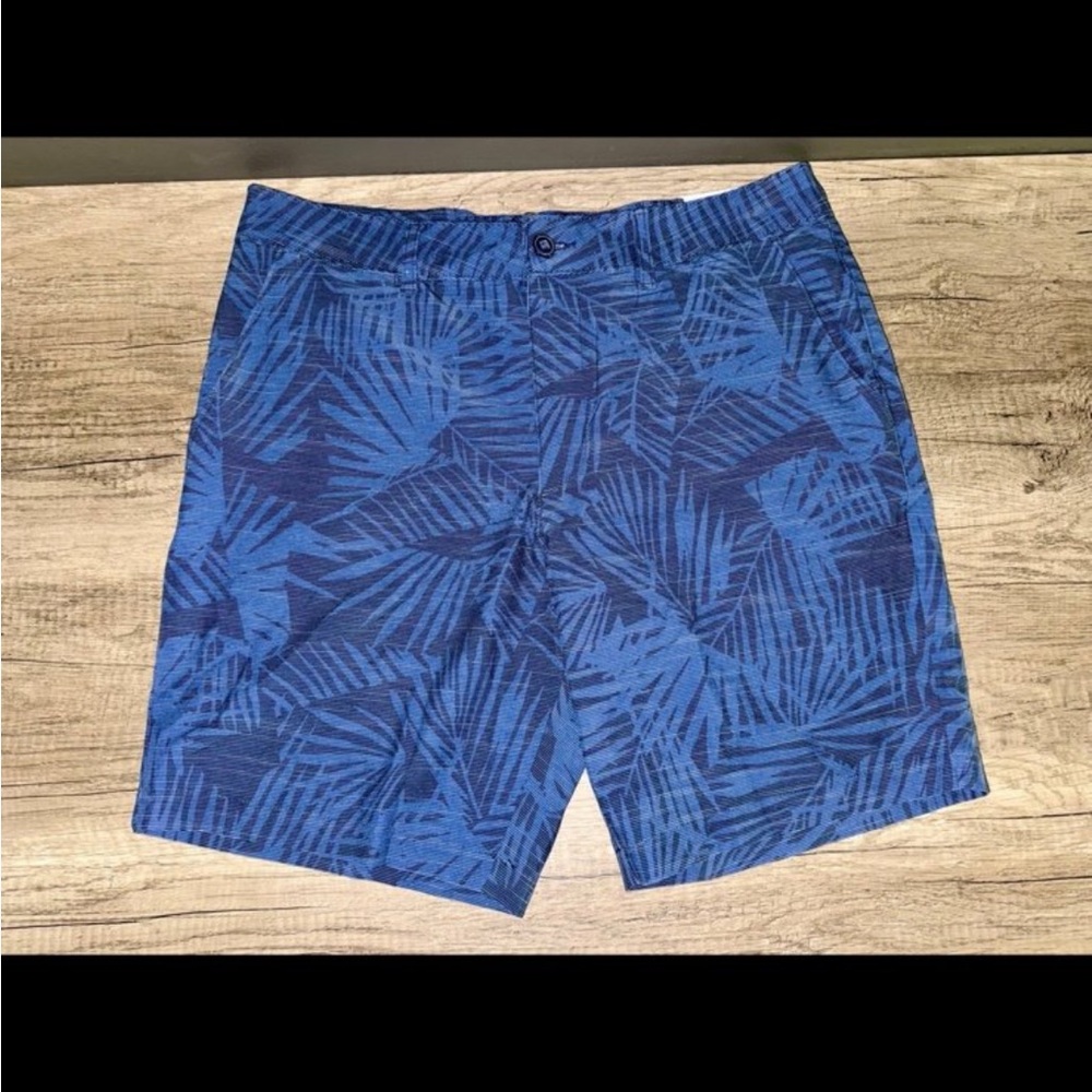 George Men's Navy Leaf Print Shorts